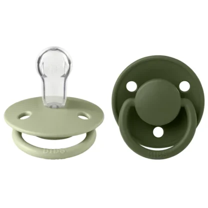 Bibs De Lux Silikone Sutter 2-pak Rund Sage/Hunter Green - Bibs