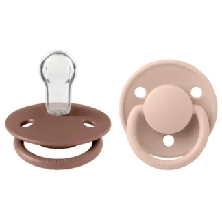 Bibs De Lux Silikone Sutter 2-pak Rund Woodchuck/Blush - Bibs