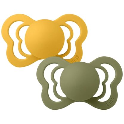 Bibs Couture Silikone Sutter 2-pak Anatomisk Honey Bee/Olive - Bibs