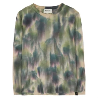 Finger In The Nose Nico Wood Cream Tie & Dye Bluse - Str. XL 8-9 år - Finger in the Nose