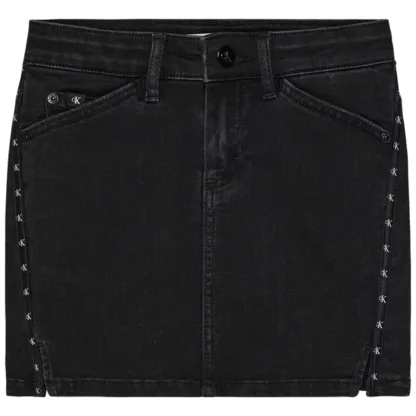 Calvin Klein Straight Nederdel Washed Black - Str. 16 år - Calvin Klein