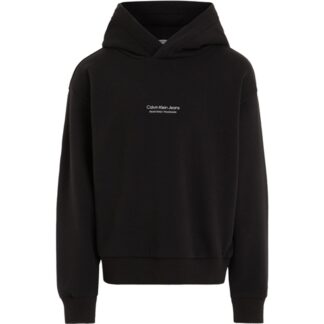 Calvin Klein Pixel Logo Terry Relaxed Hoodie Ck Black - Str. 8 år - Calvin Klein