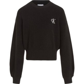 Calvin Klein Festive Lurex Striktrøje Ck Black - Str. 14 år - Calvin Klein