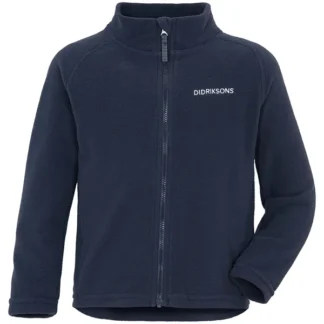 Didriksons Monte Kids Navy Full Zip Fleecejakke - Str. 130 cm - Didriksons