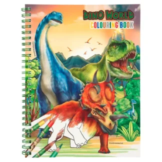 Dino World Malebog m. Farveblyanter - Dino World