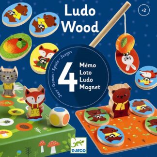 Djeco Trælærespil Ludo Wood - Djeco