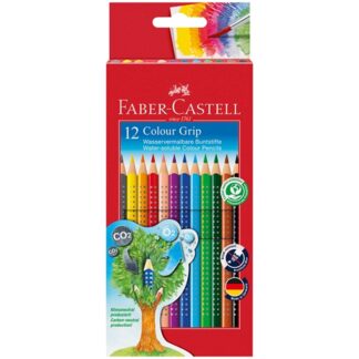 Faber Castell Grip 2001 Akvarel 12 Trekants Farveblyanter - Faber-Castell