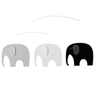 Flensted Mobiles Uro Elefantkomsammen Sort/Grå - Flensted Mobiles