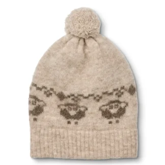 Fliink Sandshell Fossil Sheep Pattern Star Beanie - Fliink