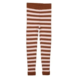 Fliink Carob Brown Striped Benna Rib Leggings - Serendipity