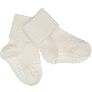 GObabyGO Bamboo Strømper Antislip Offwhite - Str. 1-2 år - Gobabygo