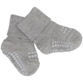 GObabyGO Bamboo Strømper Antislip Grey Melange - Str. 3-4 år - Gobabygo