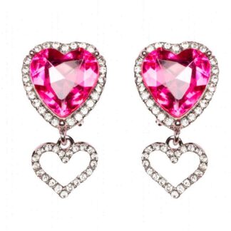 Great Pretenders Boutique Heart Jewel Clip On Earrings - Great Pretenders