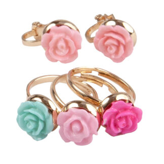 Great Pretenders Boutique Rose Rings & Earring Set - Great Pretenders