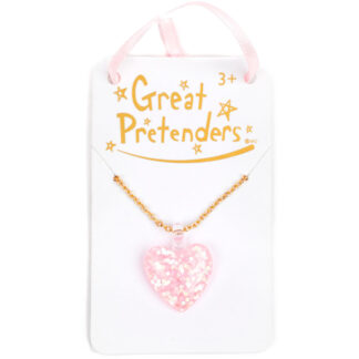 Great Pretenders Boutique Glitter Heart Necklace - Great Pretenders