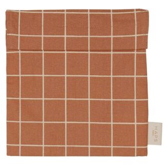 Haps Nordic Sandwichtaske Check Warm Terracotta - Haps Nordic