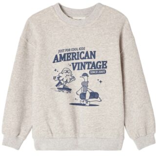 American Vintage Sweatshirt ML Col Rond Mildred Polaire Chine - Str. 5 år - American Vintage