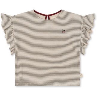 Konges Sløjd Stripe Bluie Itty Frill T-shirt - Str. 9 mdr - Konges Sløjd