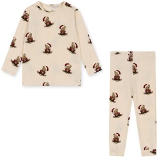 Konges Sløjd Christmas Teddy Basic Bluse/Bukser Sæt - Str. 18 mdr - Konges Sløjd