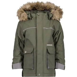 Didriksons Deep Green Kure Kids Parka Jakke - Didriksons