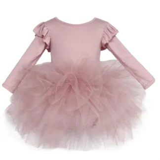 Dolly by Le Petit Tom Timeless Long Sleeve Tutu Kjole Pink - Str. 4-6 år/S - Dolly by Le Petit Tom