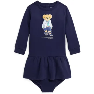 Ralph Lauren Baby Bjørn Kjole Og Bloomer Newport Navy - Ralph Lauren Baby