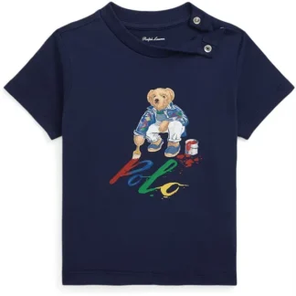 Ralph Lauren Baby Bear T-Shirt M. Knap Cr23 Navy - Ralph Lauren Baby