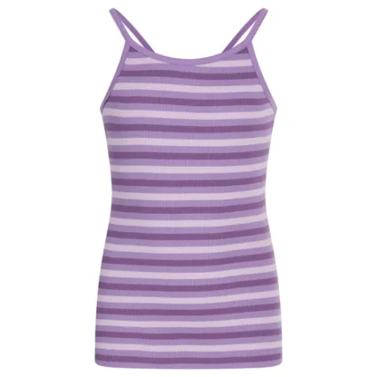 Mads Nørgaard 2x2 Cotton Stripe Trilina Bluse Stripe/Paisley Purple - Mads Nørgaard