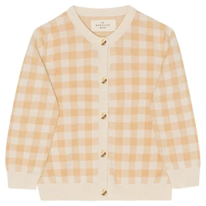 Monsieur Mini Gingham Cardigan - Monsieur Mini