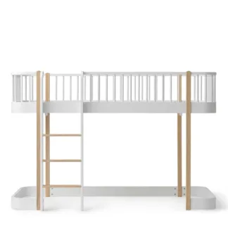 Oliver Furniture Wood Halvhøj Seng Hvid/Eg - Oliver Furniture