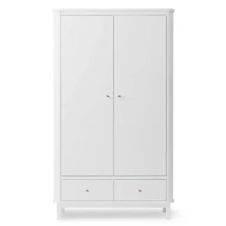 Oliver Furniture Wood Klædeskab 2 Døre Hvid - Oliver Furniture
