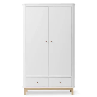 Oliver Furniture Wood Klædeskab 2 Døre Hvid/Eg - Oliver Furniture