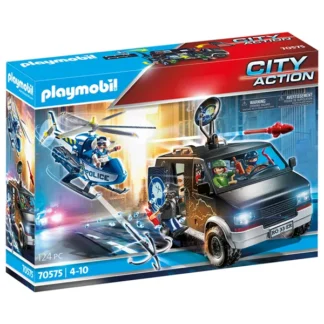 PlaymobilÂ® City Action - Politihelikopter: Forfølgelse af Flugtbilen - PlaymobilÂ®