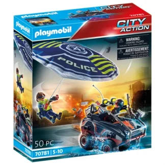 PlaymobilÂ® City Action - Politi-Faldskærm: Jagt efter Amfibiekøretøj - PlaymobilÂ®