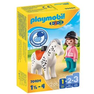 PlaymobilÂ® 1.2.3 - Rytter med Hest - PlaymobilÂ®