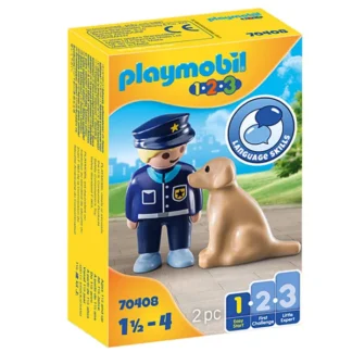 PlaymobilÂ® 1.2.3 - Politibetjent med Hund - PlaymobilÂ®