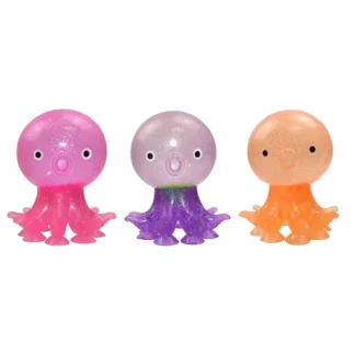 Pocket Money Fidget Glitterblæksprutte Klemmebold med Sugekopper - Pocket Money