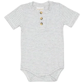 Popirol Striped Light Grey Poolli Baby Body - Popirol