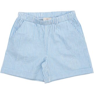 Copenhagen Colors Sky Blue W Cream Stripe Seersucker Sporty Shorts - Str. 110 cm - Copenhagen colors