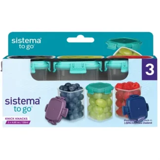 Sistema To Go Knick Knack Medium Opbevaringsbøtter 138 ml 3-pak - Sistema