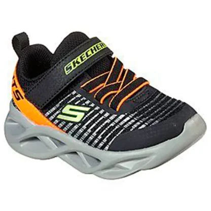 Skechers S-Lights Twisty Brights Sneakers Black/Orange - Skechers