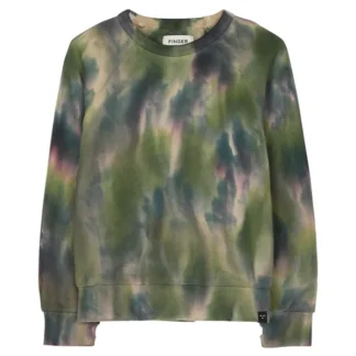 Finger In The Nose Hubert Wood Cream Tie & Dye Sweatshirt - Str. XL 8-9 år - Finger in the Nose