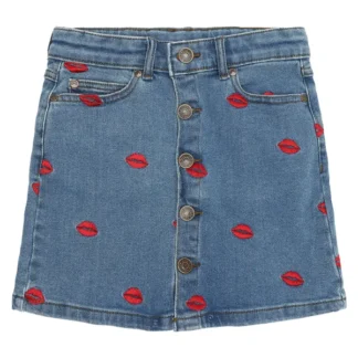 The New Medium blue Lips Denim Nederdel - The New