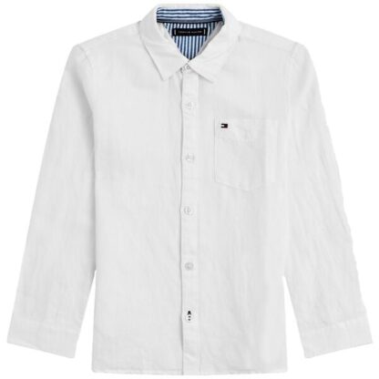 Tommy Hilfiger Essential Cotton Skjorte White - Tommy Hilfiger